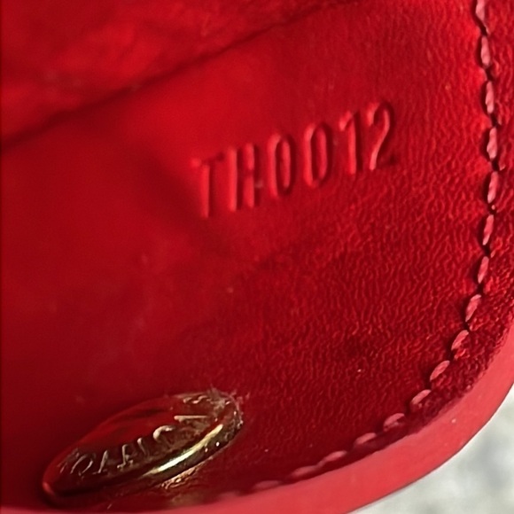 Louis Vuitton Monogram Vernis Green Cigarette Case Pochette TH0012 Rouge Red - Picture 13 of 16